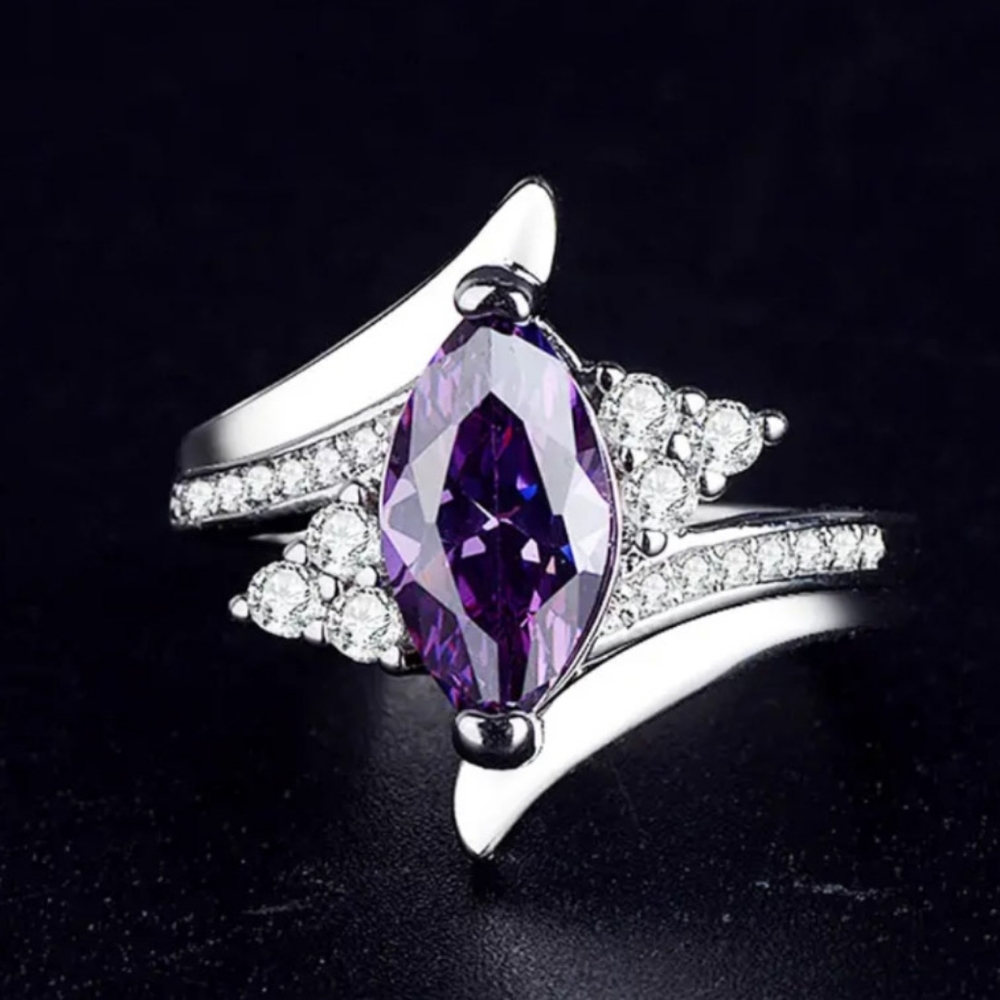 🎀925 Marquise Amathyst Ring